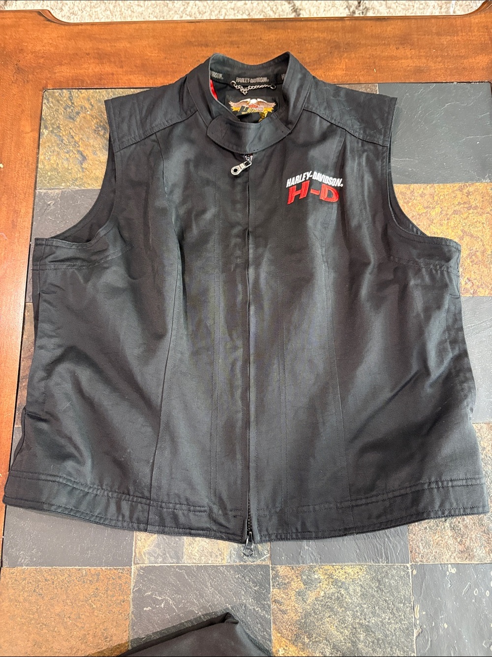 Harley-Davidson Black Vest with Orange lining & H-D Logo size X-Large
